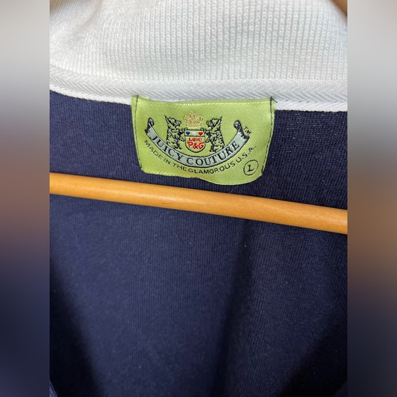 Juicy Couture Vintage Size Large Tennis Shirt Tenniscore Cotton Terrycloth - Picture 3 of 6